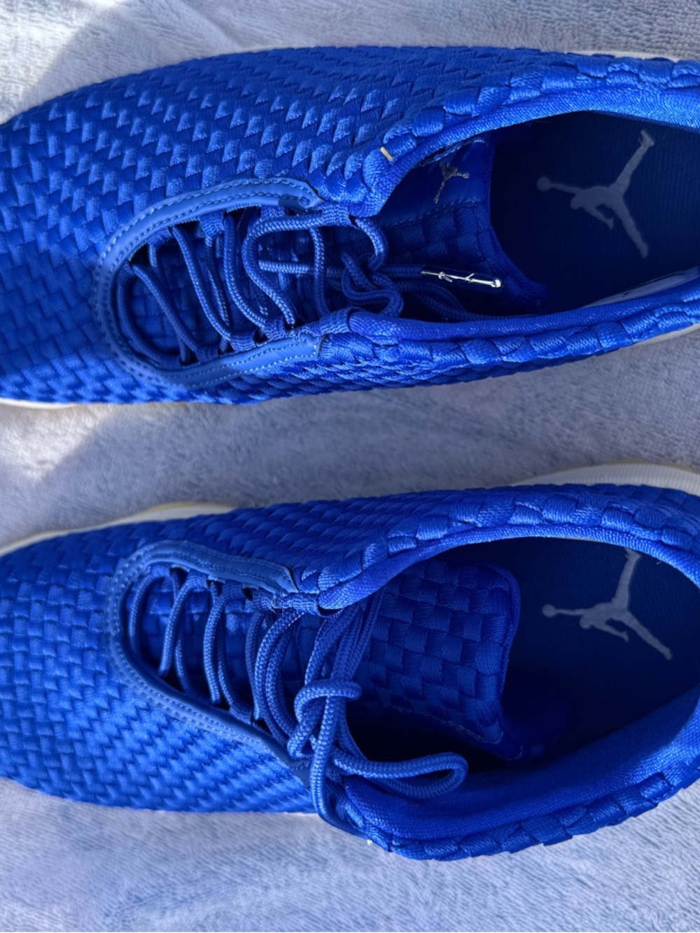 Air Jordan Future Hyper Royal Blue Woven Sneakers (worn once)